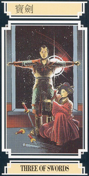 Chinese Tarot THREE OF SWORDS Image