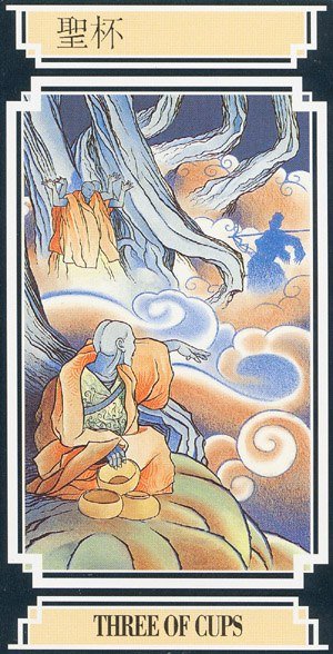 Chinese Tarot THREE OF CUPS Image