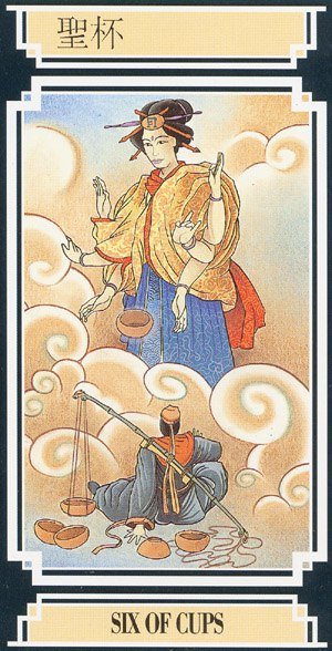 Chinese Tarot SIX OF CUPS Image